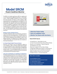 Thumbnail of document Data Sheet - SRCM Room Condition Monitor